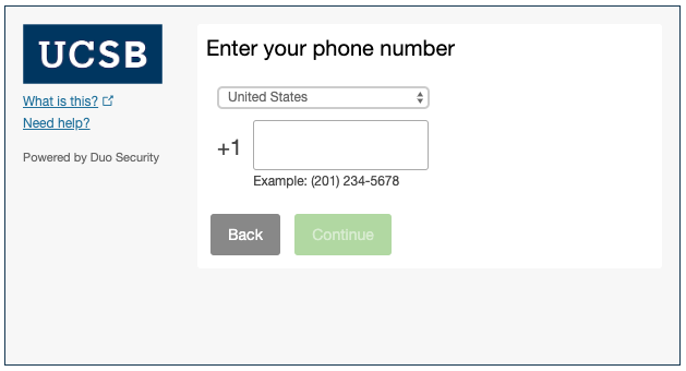 enter a phone number