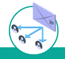 Icon showing users receiving an email notification